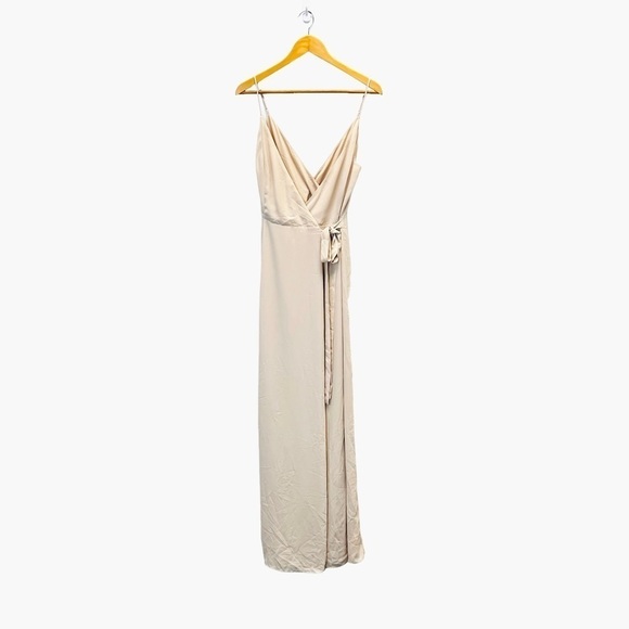 WAYF The Angelina Slit Wrap Gown Dress Size Small - Picture 3 of 8